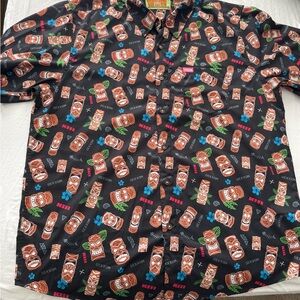DIXXON Tiki Party Shirt - Black and Brown